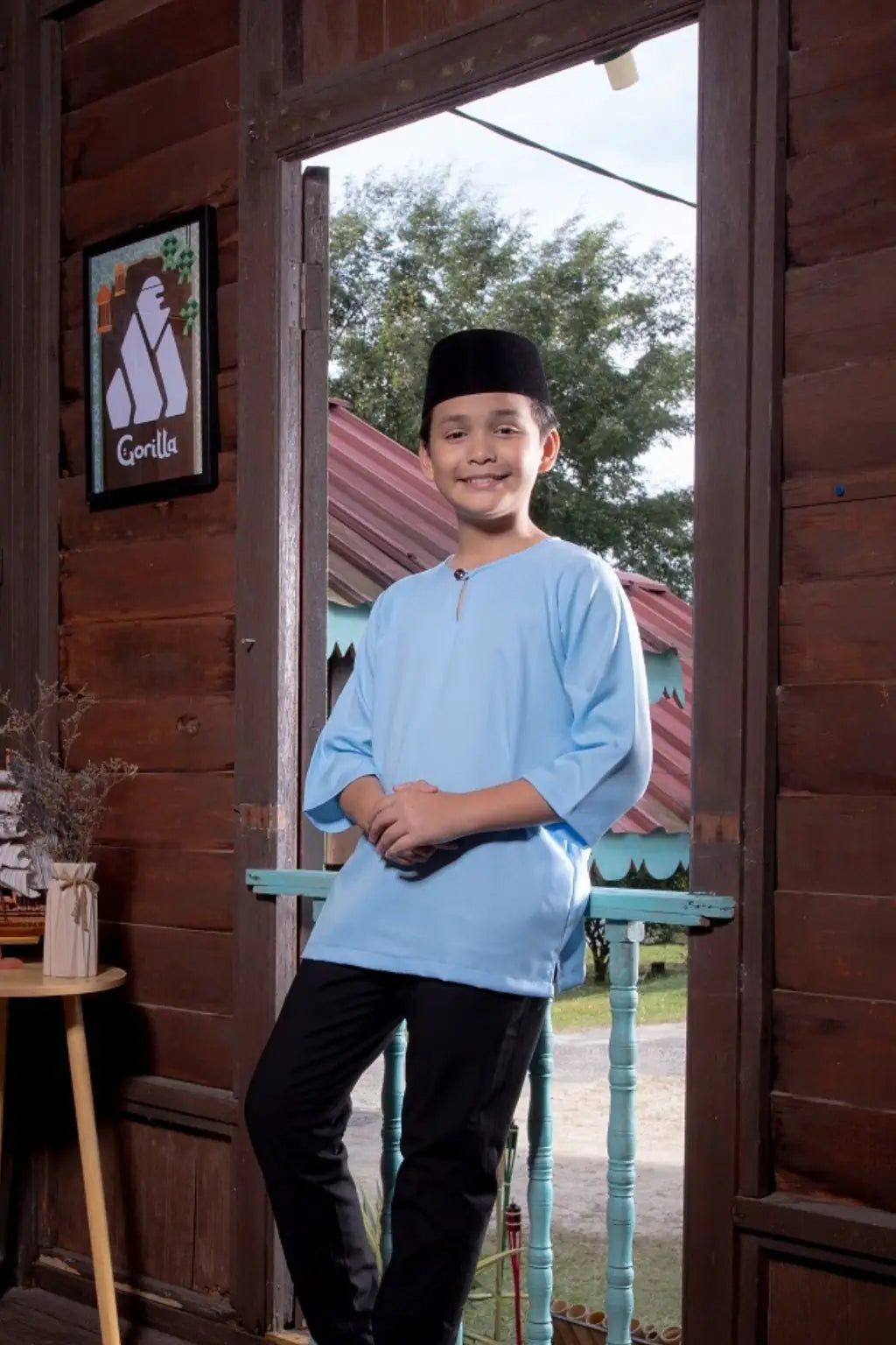 Kurta Gorilla - Kanak-kanak - Baby Blue