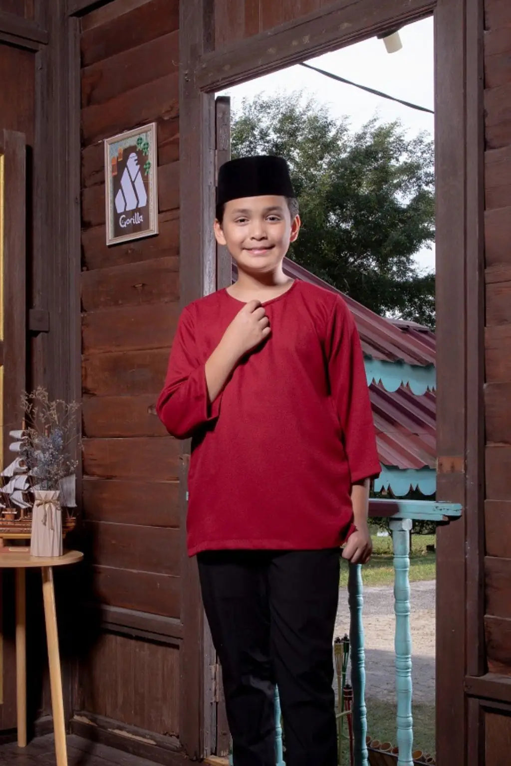 Kurta Gorilla - Kanak-kanak - Maroon