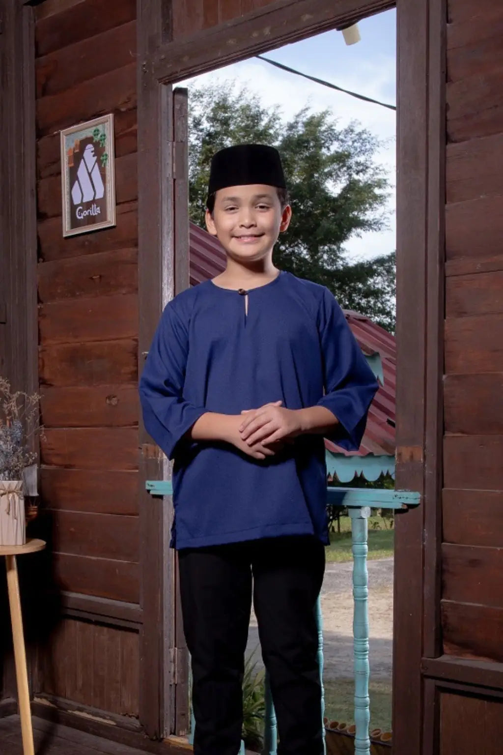 Kurta Gorilla - Kanak-kanak - Navy Blue