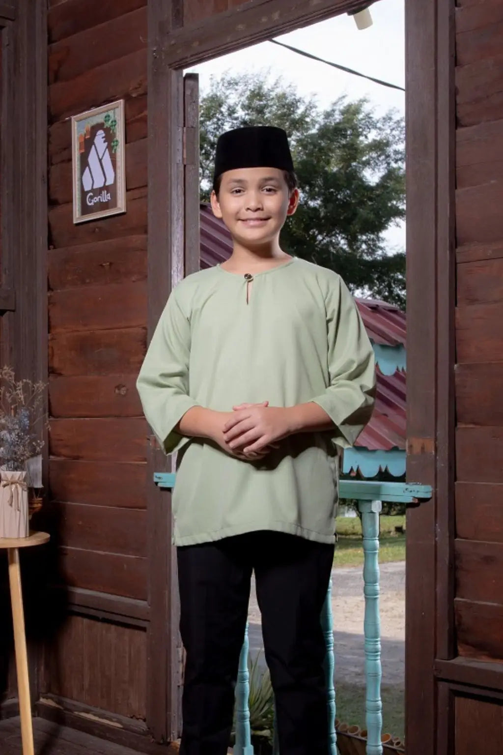 Kurta Gorilla - Kanak-kanak - Soft Green