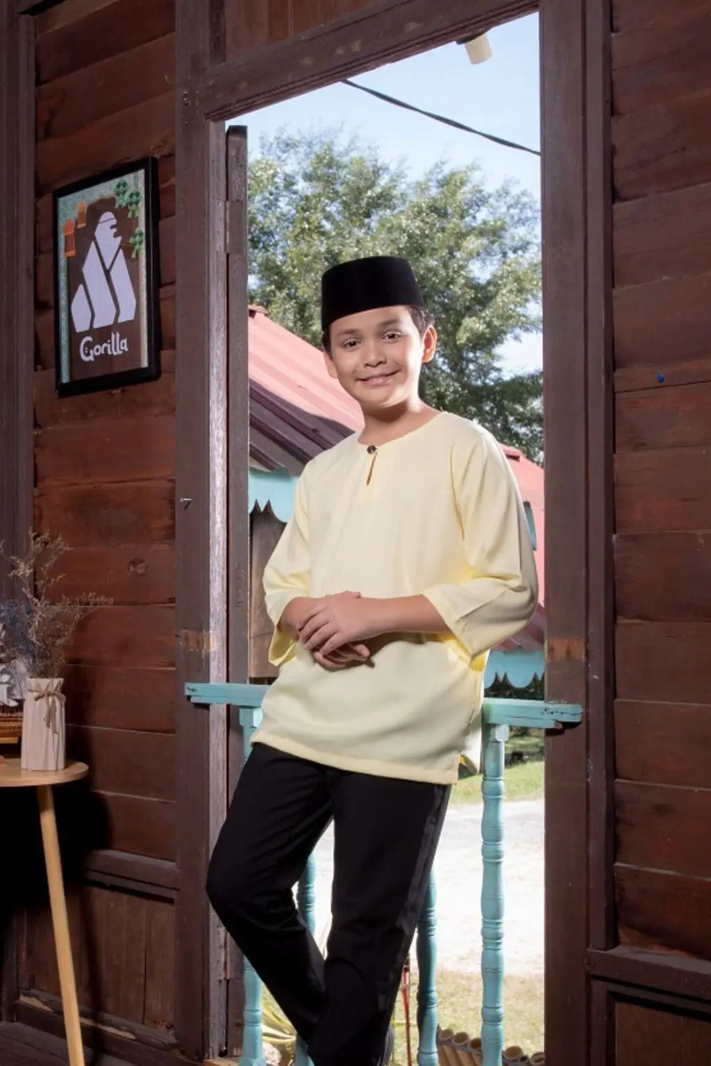 Kurta Gorilla - Kanak-kanak - Soft Yellow